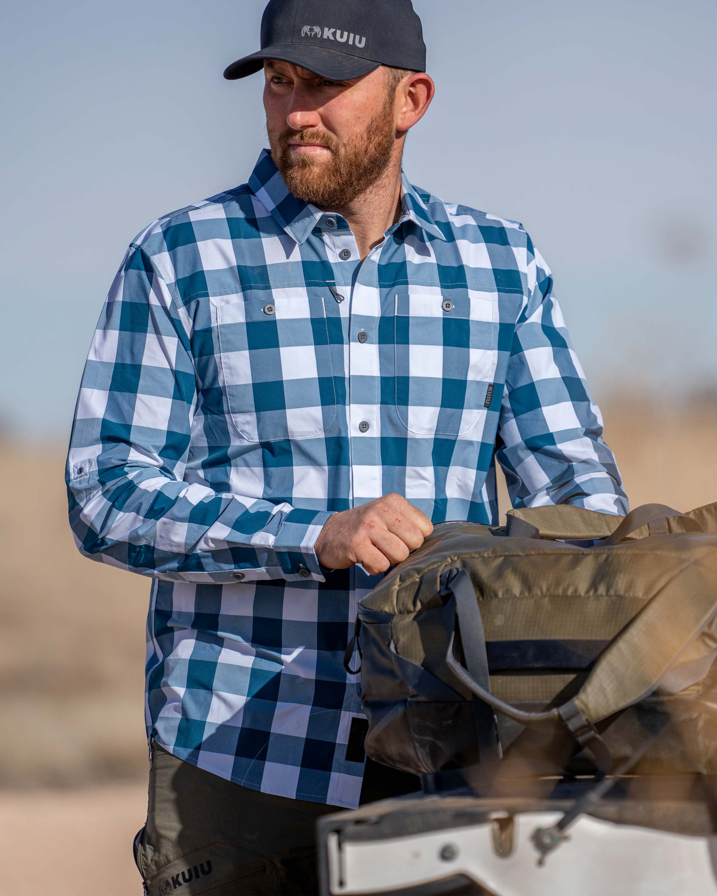 Borrego LS Shirt | Gravel Plaid - Image 6