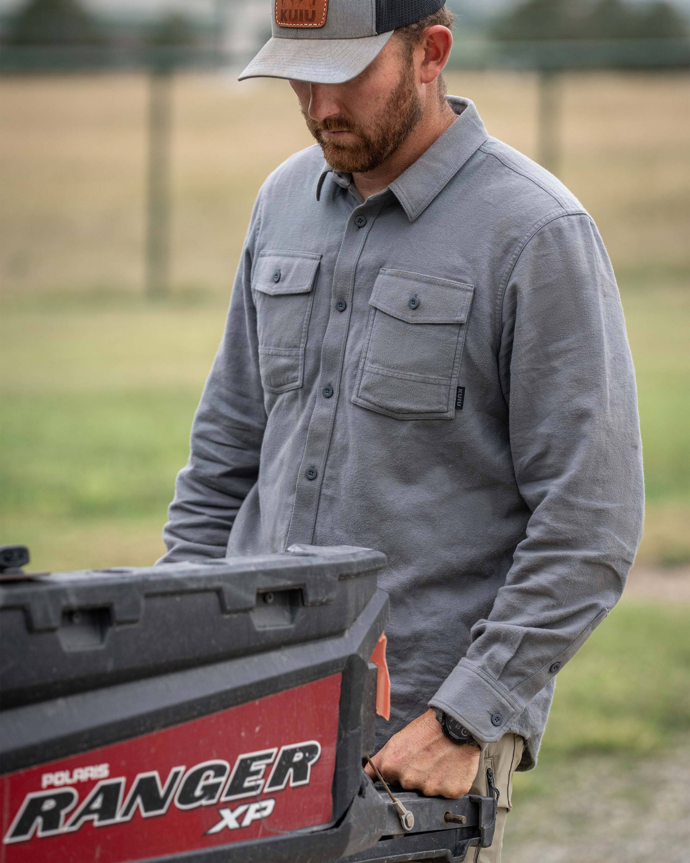 Field Flannel Shirt | Asphalt - Image 3
